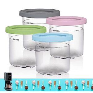 yhanni ice cream pints cup, kitchen accessories, safe & leak-proof ice cream storage containers with lids for ninja cream pints, compatible with ninja ice cream makers (nc301/300/299)