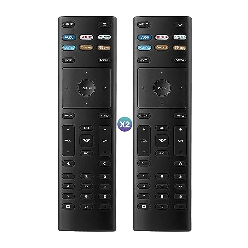 (Pack of 2) Vizio Smart TV Remote Control Replacement, Vizio Remote Control for Smart TV fit for Vizio LED LCD Ultra 4K TVs, Vizio Universal Remote XRT136 with Netflix Amazon VUDU Shortcut Buttons