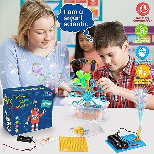 STEM Science Robotics Kit 6 Set Electronic Science Experiments Projects Activities for Kids DIY Engineering Building Kit Age 6-8 8-12 Motor Robot Toy for 6 7 8 9 10 11 12 + Years Old Boys Girls Gift