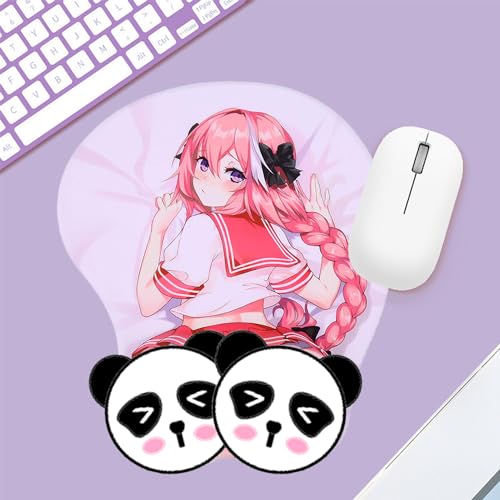 Godnestoris Computer Gaming Mouse Pad,Anime Mouse pad,Anime Girl Gaming mousepads, Anime Girl Mouse Pad 3D with Gel Wrist Rest Support.