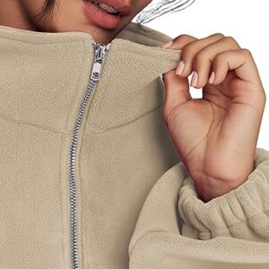 AUTOMET Womens Oversized Sweatshirt Hoodies Half Zip Pullover Trendy Long Sleeve Shirts Tops Y2k Fall Outfits Sweaters Clothes 2023 Khaki