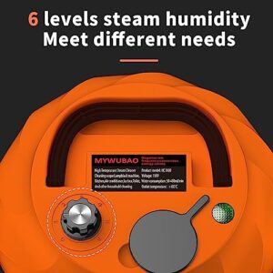 MYWUBAO Handheld Steam Cleaner High Temperature Pressurized Steam Cleaning Machine Portable Car Steamer with Brush Heads for Car Detailing, Kitchen, Bathroom, Grout and Tile(orange)