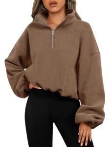 automet womens hoodies oversized half zip pullover long sleeve fleece sweatshirts trendy quarter zip fall sweaters teen girls y2k clothes