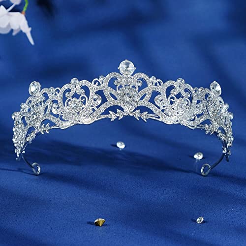 Crystal Tiara Crown, Rhinestone Wedding Crystal Tiara Queen Headband Princess Crown for Bridal Wedding Prom Birthday Party