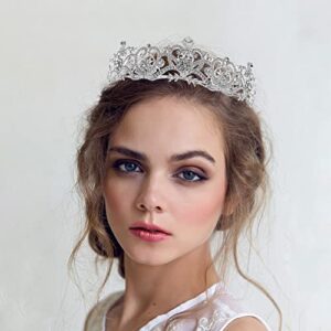 Crystal Tiara Crown, Rhinestone Wedding Crystal Tiara Queen Headband Princess Crown for Bridal Wedding Prom Birthday Party