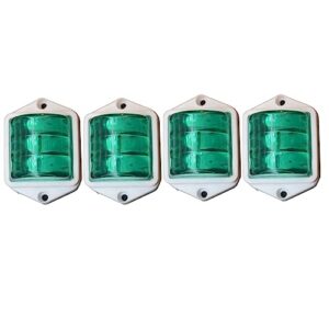 apsmotiv 4pc trailer rv marker led light clearance light green, 2x2 inch led bubble 12v side marker light for trucks - universal side marker light