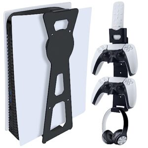 gooditour wall mount stand compatible with playstation 5, controller holder,  wall mount kit including 2 accessory holders for remote controller&headphone set