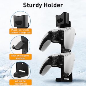 GOODITOUR Wall Mount Stand Compatible with Playstation 5, Controller Holder,  Wall Mount Kit Including 2 Accessory Holders for Remote Controller&Headphone Set