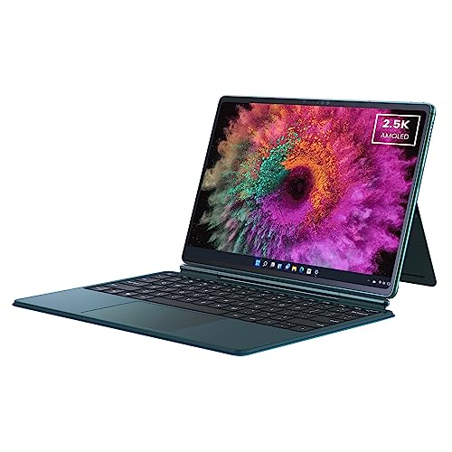 Robo & Kala 2 in 1 Laptop, 690g Lightweight, Up to 20H Long Battery Life, 12.6’AMOLED Touchscreen, Backlit Keyboard, Snapdragon 5nm PC Processor, 16GB RAM, 512GB SSD, WiFi Bluetooth, Win 11, 4K Webcam