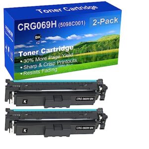 2-pack (black) compatible high yield crg-069h crg069h (5098c001) laser printer toner cartridge used for canon mf753cdw mf751cdw lbp674cdw lbp673cdw lbp674cx mf752cdw mf756cx printer