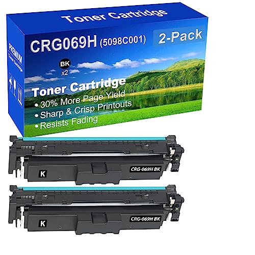 2-Pack (Black) Compatible High Yield CRG-069H CRG069H (5098C001) Laser Printer Toner Cartridge Used for Canon MF753Cdw MF751Cdw LBP674Cdw LBP673Cdw LBP674Cx MF752Cdw MF756Cx Printer