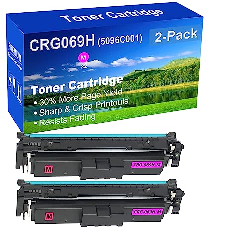 2-Pack (Magenta) Compatible High Yield CRG-069H CRG069H (5096C001) Laser Printer Toner Cartridge Used for Canon MF753Cdw MF751Cdw LBP674Cdw LBP673Cdw LBP674Cx MF752Cdw MF756Cx Printer