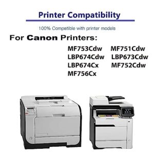 1-Pack (Cyan) Compatible MF753Cdw MF751Cdw LBP674Cdw LBP673Cdw LBP674Cx MF752Cdw MF756Cx Printer Toner Cartridge High Capacity Replacement for Canon CRG-069H CRG069H (5097C001) Toner Cartridge