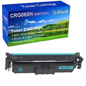 1-pack (cyan) compatible mf753cdw mf751cdw lbp674cdw lbp673cdw lbp674cx mf752cdw mf756cx printer toner cartridge high capacity replacement for canon crg-069h crg069h (5097c001) toner cartridge