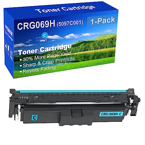 1-Pack (Cyan) Compatible MF753Cdw MF751Cdw LBP674Cdw LBP673Cdw LBP674Cx MF752Cdw MF756Cx Printer Toner Cartridge High Capacity Replacement for Canon CRG-069H CRG069H (5097C001) Toner Cartridge