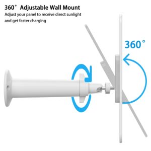 Solar Panel Compatible with Google Nest Cam Outdoor or Indoor(Battery)-2nd Generation,Includes Secure Wall Mount, IP65 Weatherproof,13.1ft Power Cable (2)
