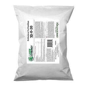 10-0-20 emerald lawn fertilizer - 45% xcu slow-release, 10% iron and greentrx bios (1 bag covers up to 5,000 sq. ft.)