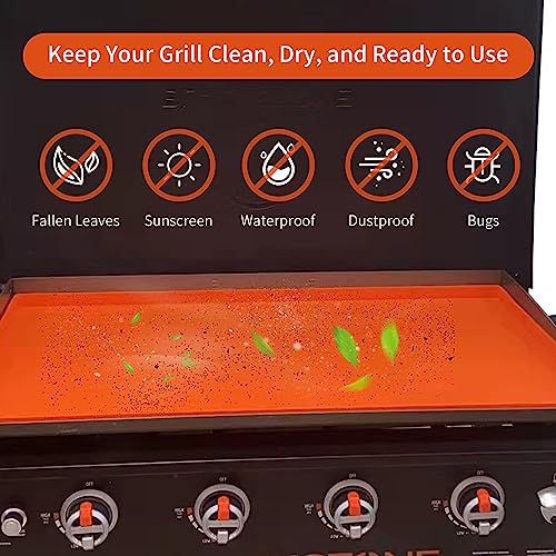 36 inch Griddle Buddy Grill Mat Griddle Silicone Protective Mat Cover for Blackstone (36 inch, Orange)