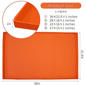 36 inch Griddle Buddy Grill Mat Griddle Silicone Protective Mat Cover for Blackstone (36 inch, Orange)