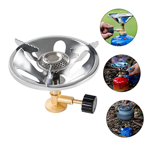 Unomor 3pcs Outdoor Portable Stove Travel Grill Mini Bbq Grill Stainless Steel Cooking Utensils Camping Accessories Outdoor Stove Head Portable Picnic Burner Cooker Burner for Picnic Gas