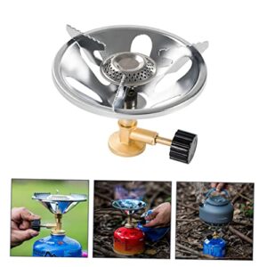 Unomor 3pcs Outdoor Portable Stove Travel Grill Mini Bbq Grill Stainless Steel Cooking Utensils Camping Accessories Outdoor Stove Head Portable Picnic Burner Cooker Burner for Picnic Gas