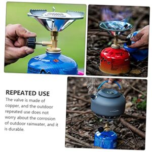 Unomor 3pcs Outdoor Portable Stove Travel Grill Mini Bbq Grill Stainless Steel Cooking Utensils Camping Accessories Outdoor Stove Head Portable Picnic Burner Cooker Burner for Picnic Gas