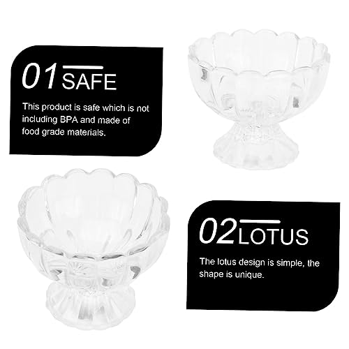 Yardwe 5pcs Pudding Glass Clear Coffee Cups with Lids Measuring Cup Glass Beer Can Glass Salad Bowl Trifle Bowl Decorativ Dessert Cups Drinks Cup Juice Cup Classic Pudding Cup Glass Food