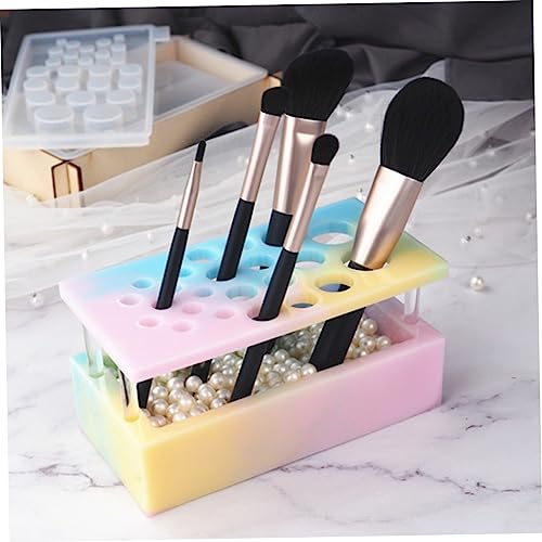 Didiseaon 1 Set Cosmetic Box Mold Silicone Hair Scrubber Mold Resin Molds Candle Molds Resin Jewelry Tray Mold Hand Molds Silicone Makeup Applicator DIY Handmade Mold Desktop Ornament Mold