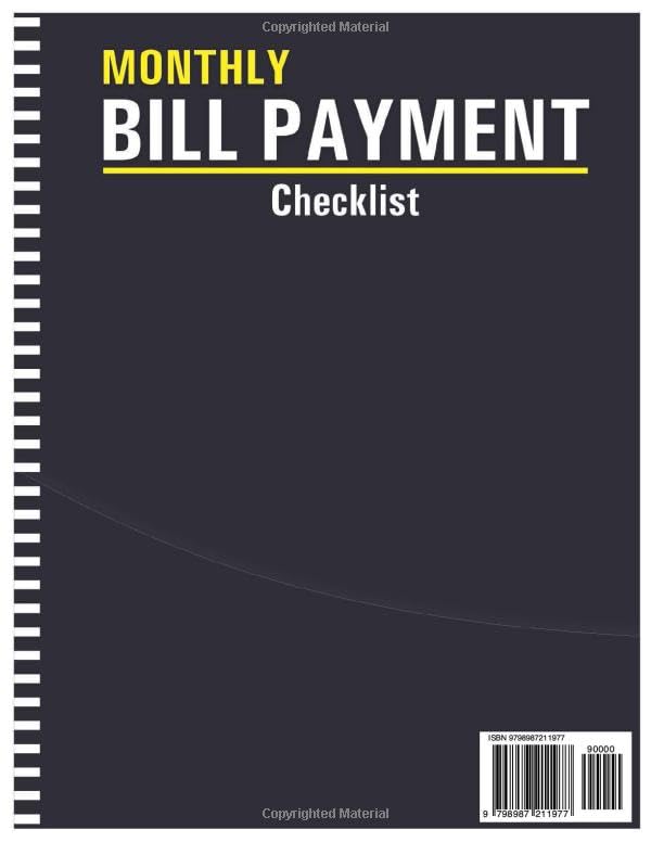 Bill Tracker Notebook: Monthly Bill Organizer & Planner for Budgeting Financial, Finance & Payments Checklist Organizer - 8.5" x 11" 100 Pages