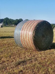 baletuff round bale hay net wrap, freedom american flag 51 x 9,840 net wrap for hay, corn stalks, alfalfa and more! used in 4 foot balers
