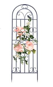 garden trellis 1 pack large size heavy duty rustproof wall trellis for climbing plants outdoor metal decoration large trellis for potted plants support trellis for roses vegetable vines black (color