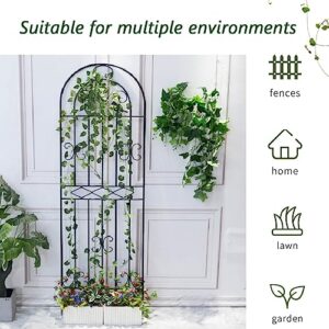 Garden Trellis 1 Pack Large Size Heavy Duty Rustproof Wall Trellis for Climbing Plants Outdoor Metal Decoration Large Trellis for Potted Plants Support Trellis for Roses Vegetable Vines Black (Color