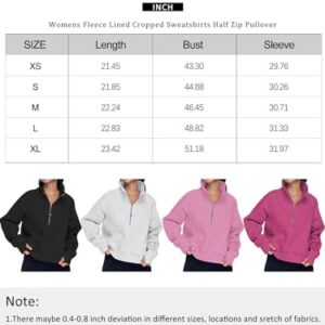 AUTOMET Womens Sweatshirts Half Zip Pullover Cropped Fleece Quarter Zipper Hoodies 2023 Fall Fashion Outfits Clothes Sweater Thumb Hole Black