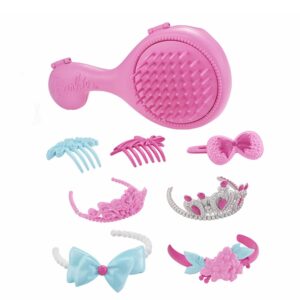 replacement parts for barbie endless hair kingdom 17" princess doll - dkr09 ~ includes pink hairbrush, 2 hair combs, 1 barrette, 2 tiaras and 2 headbands
