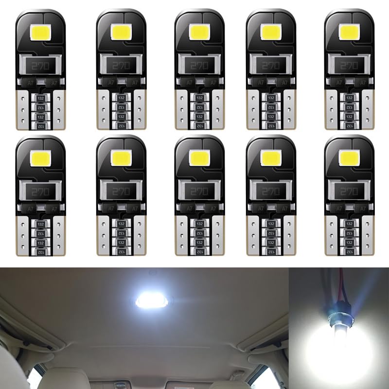 Pinepoem Car Interior Lights, Door Courtesy License Plate Dome Map Lights, T10 168 194 LED Bulbs-Extremely Bright 3030 Chipset