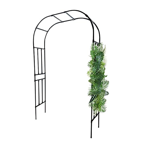 Rose Arch Arbor Trellis Heavy Duty Garden Arch Tubular Pergola Frame Metal Wedding Arch for Outdoor Garden Roses Vines (High : 2.4m, Size : 3m/9.8ft)