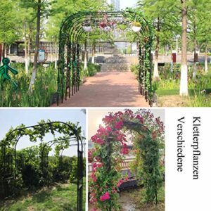 Rose Arch Arbor Trellis Heavy Duty Garden Arch Tubular Pergola Frame Metal Wedding Arch for Outdoor Garden Roses Vines (High : 2.4m, Size : 3m/9.8ft)