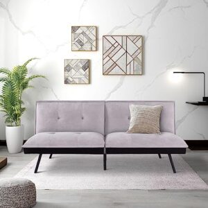 muuegm grey fabric futon sofabed