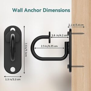4PCS Resistance Band Wall Anchor, Wall Mount Workout Anchors for Suspension Training, Body Weight Straps, Strength Training, Yoga, Home Gym