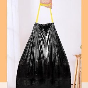 100 Count Drawstring Trash Bags, Jixik 4 Gallon Thickened Garbage Bags 17.7" x 19.7" Unscented Trash Bags for Kitchen, Bathroom, Office Waste Bin Liners