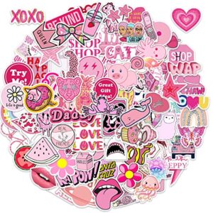 preppy sticker 100pcs pink party supplies decor aesthetic stickers waterproof sticker mobile phone for laptop water bottle