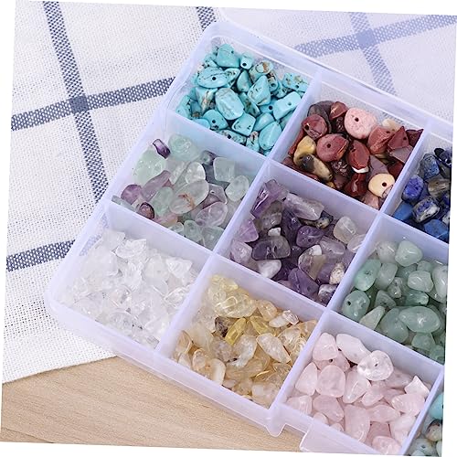 COHEALI Ornament Kits Set Decorative Beads Gem Beads Beads Crystal Beads Heart Charm Jewelry Making Findings Natural Beads Kit Hallow Bead DIY Beads Suite Gemstone Beads Beadwork Tibet