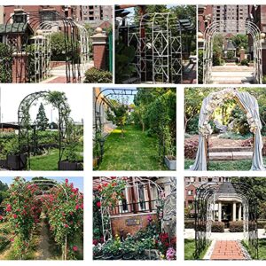 Rose Arch Garden Arbors,Garden Arch Used for Climbing Rose Plants,Wedding Arches,Metal Pergola Climbing Aid,Trellis Climbing Arch,Weatherproof,Trellis,Garden Lawns Celebratory Decoration