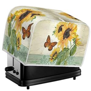 DISNIMO Sunflower 2 Slice Toaster Appliance Cover Bread Maker Cover,Kitchen Small Appliance Covers,Universal Size Microwave Toaster Oven Cover,Dustproof Cover for Most Standard 2 Slice Toasters