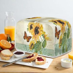 DISNIMO Sunflower 2 Slice Toaster Appliance Cover Bread Maker Cover,Kitchen Small Appliance Covers,Universal Size Microwave Toaster Oven Cover,Dustproof Cover for Most Standard 2 Slice Toasters
