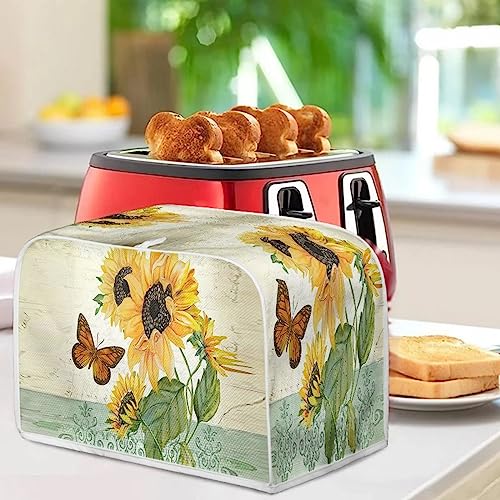 DISNIMO Sunflower 2 Slice Toaster Appliance Cover Bread Maker Cover,Kitchen Small Appliance Covers,Universal Size Microwave Toaster Oven Cover,Dustproof Cover for Most Standard 2 Slice Toasters