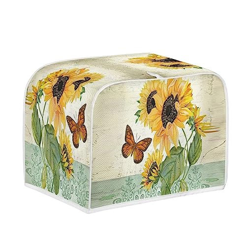 DISNIMO Sunflower 2 Slice Toaster Appliance Cover Bread Maker Cover,Kitchen Small Appliance Covers,Universal Size Microwave Toaster Oven Cover,Dustproof Cover for Most Standard 2 Slice Toasters