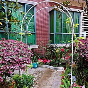 garden arch simple climbing plants rose arch,weatherproof galvanized pergola arbor trellis,for outdoor terrace/garden decoration rose trellis (color :, size : 260x230x40cm)