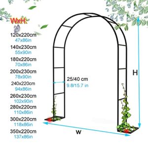 Garden Arch Simple Climbing Plants Rose Arch,Weatherproof Galvanized Pergola Arbor Trellis,for Outdoor Terrace/Garden Decoration Rose Trellis (Color :, Size : 350x220x25cm)