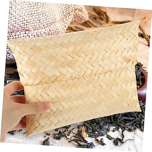 Hemoton Bamboo Food Basket 3pcs Bamboo Pillow Gift Box Home Storage Baskets Hand Decor Thai Sticky Rice Bread Serving Basket Woven Serving Basket Woven Storage Basket Sundries Container